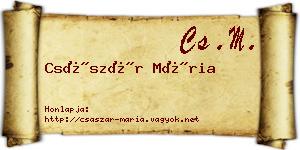 Császár Mária névjegykártya